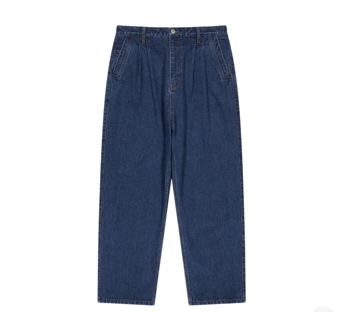 Two Tucked Hairy Denim Pants Indigo 상품이미지2