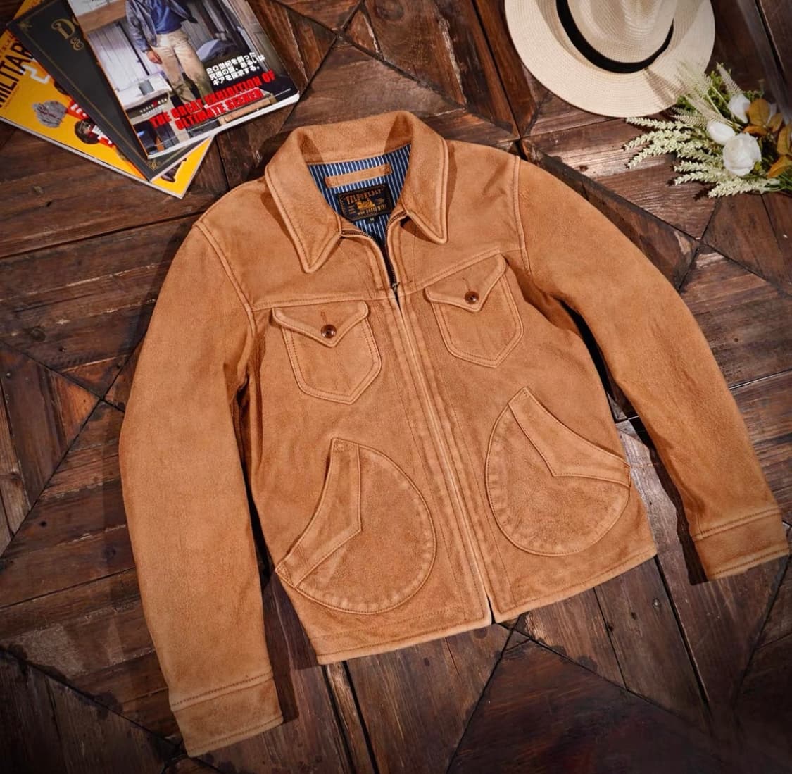 [3xl, 새상품] Veluokldly 웨스턴 스웨이드 자켓 상품이미지1