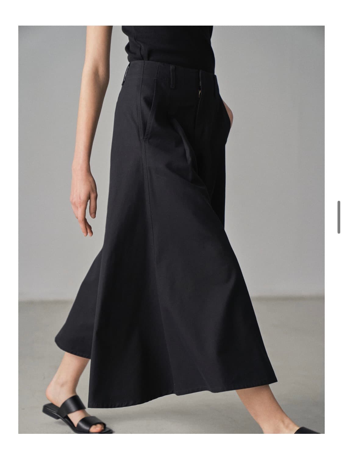 FACADE PATTERN Cotton Flared Skirt 상품이미지3