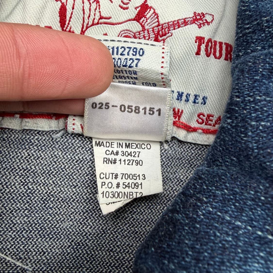 트루 릴리전 월드 투어 지미 슈퍼 T 스티치 데님 자켓 S 상품이미지9