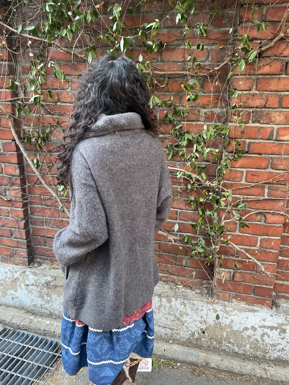 Drugstores 차콜 그레이 오버핏 코트 상품이미지4