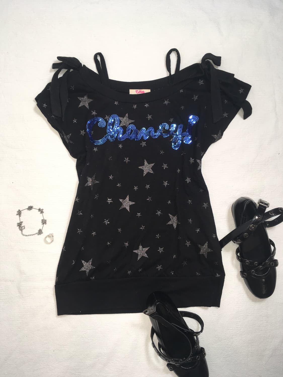 jpn vintage star off shoulder t shirt 상품이미지1