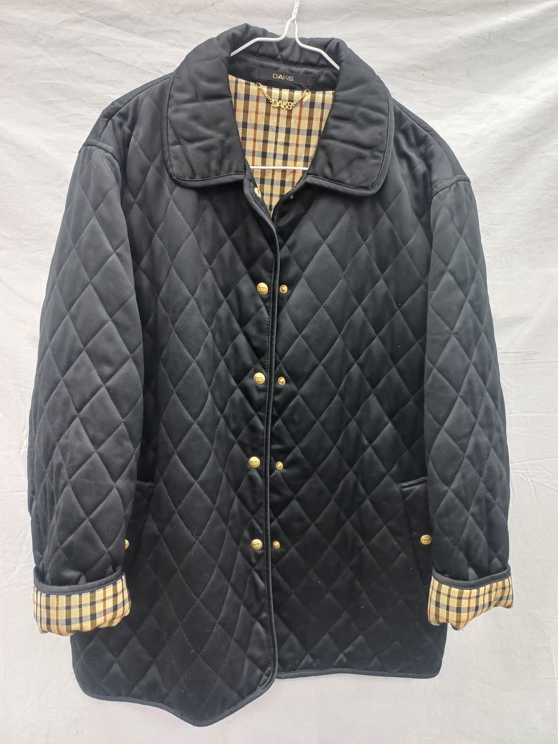 DAKS 퀼팅 자켓 블랙 95 상품이미지1