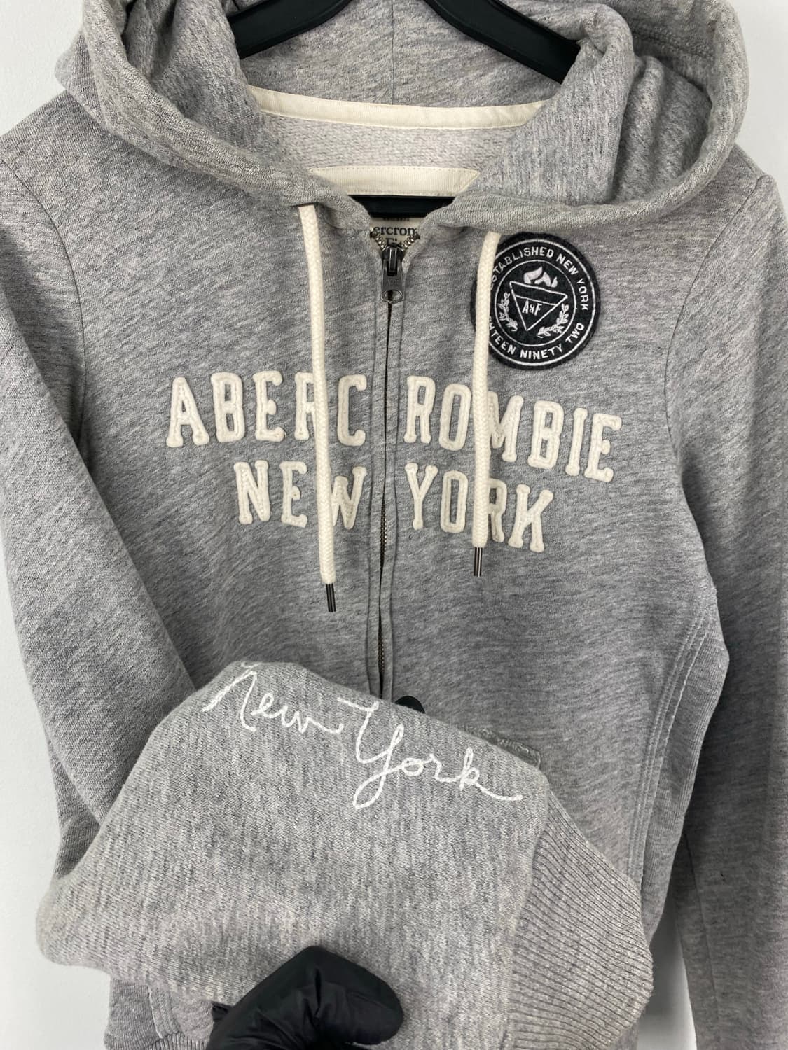 아베크롬비 그레이 기모 후드집업 M <574> 상품이미지2
