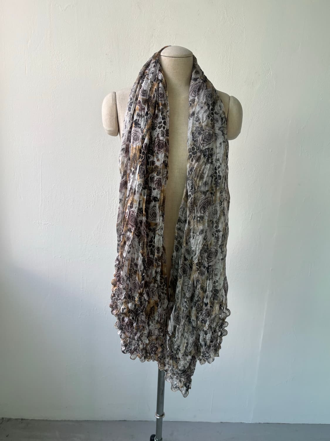 플라워 레오파드 팝콘 스카프  상품이미지6