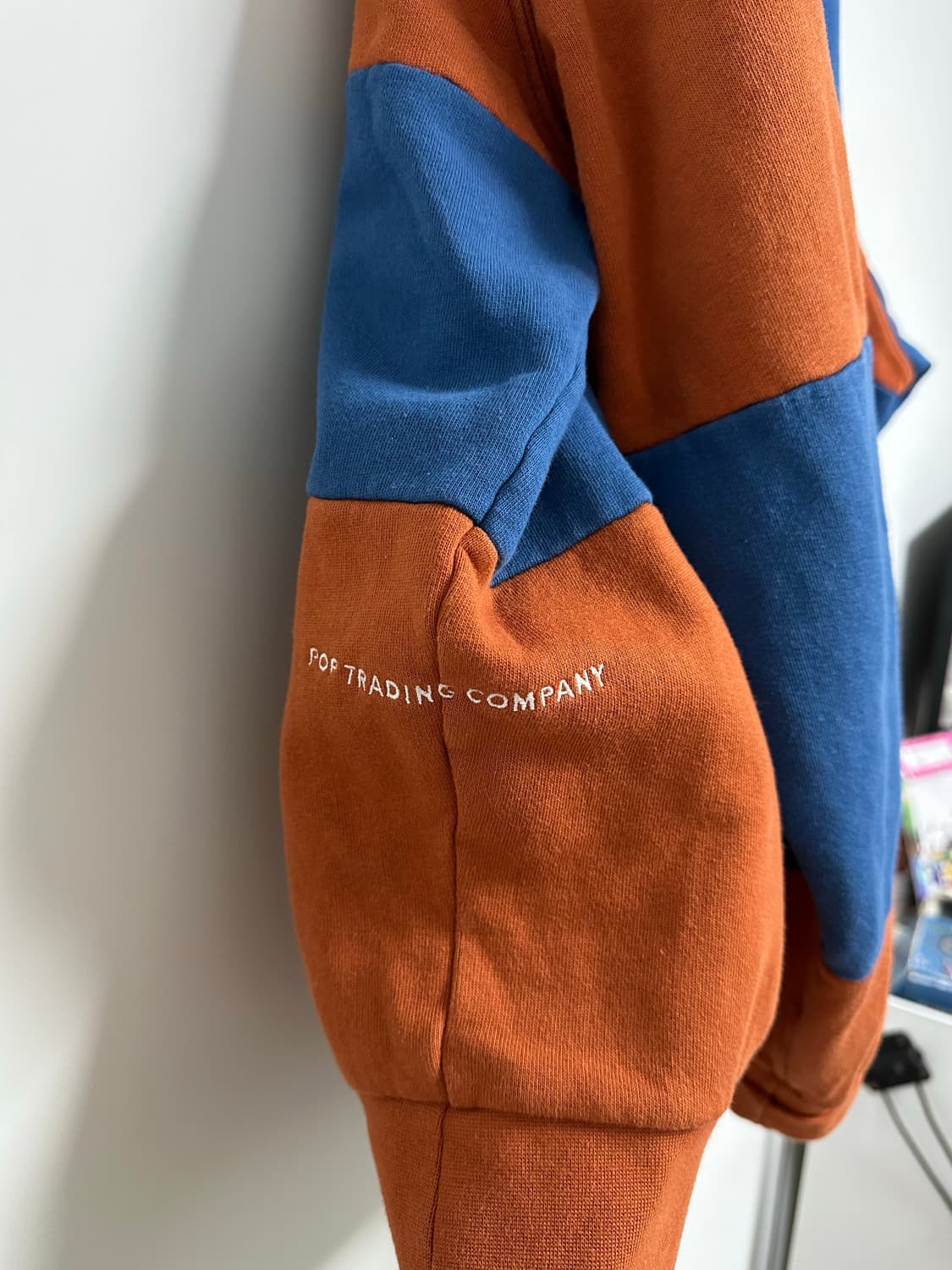 POP TRADING COMPANY 럭비티 블루 오렌지 L 판매 상품이미지3