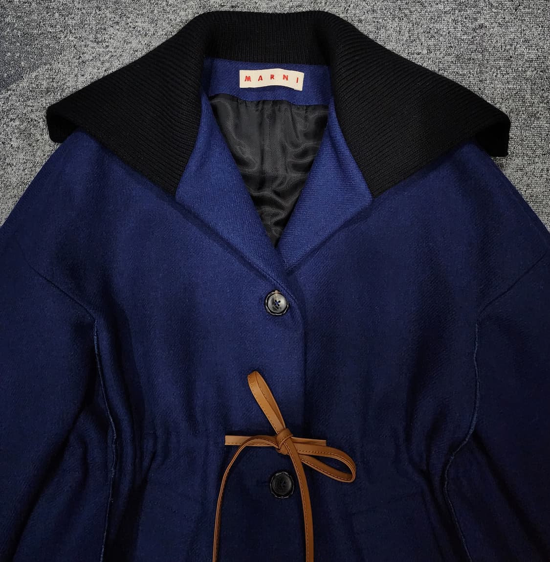 마르니 리브드 니트 카라 울 롱 코트 42사이즈 상품이미지4