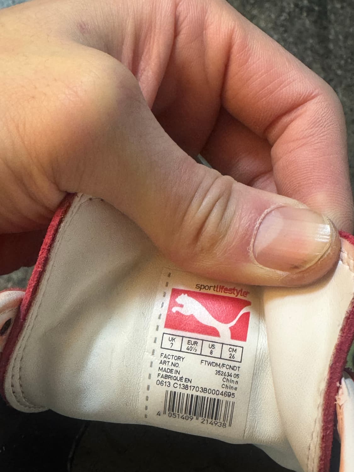 퓨마 스웨이드 레드 판매 상품이미지5