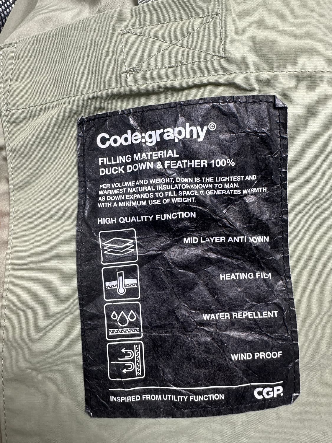 코드그라피 패딩 상품이미지4