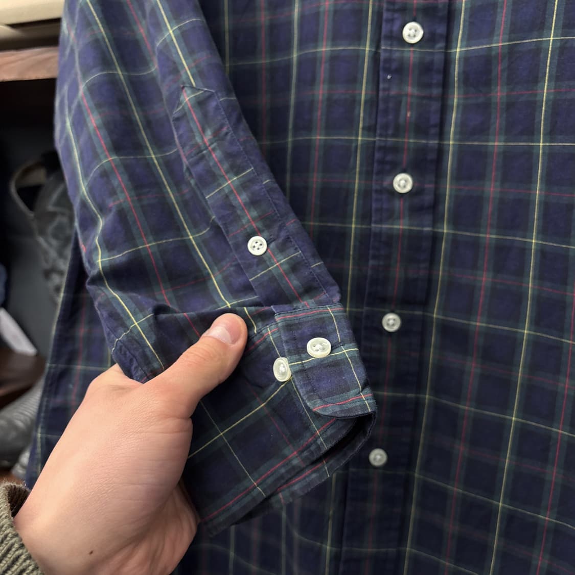 90s 폴로 랄프로렌 리젠트 클래식핏 윈도우페인 체크셔츠  N1104 상품이미지6