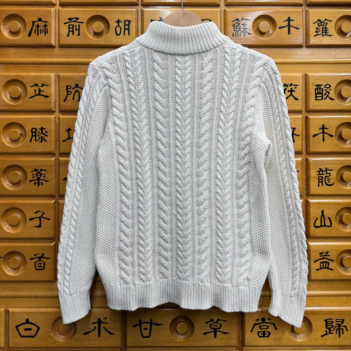 갭 GAP 우먼스 케이블 헨리넥 니트 (S)   상품이미지4