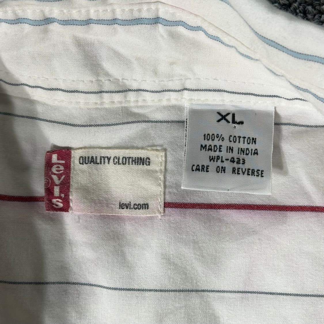 LEVIS 리바이스 스트라이프 하프셔츠(xL/old-7585) 상품이미지9