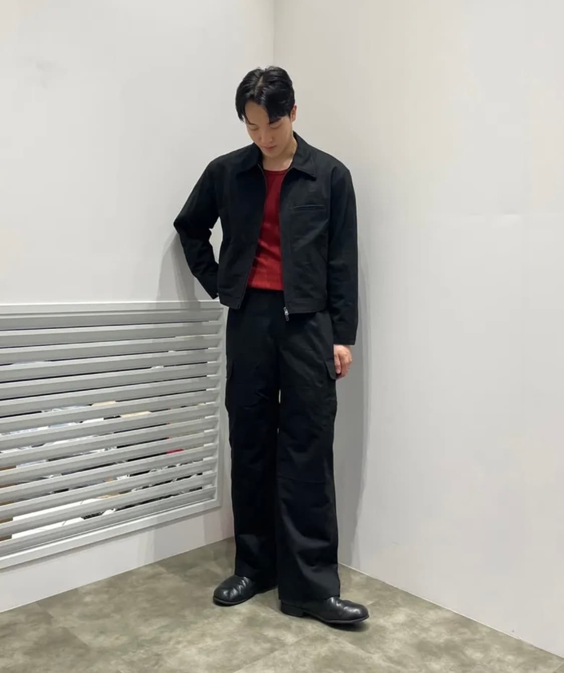 [비슬로우X데릭]COTTON TWILL CARGO PANTS BLACK 상품이미지1