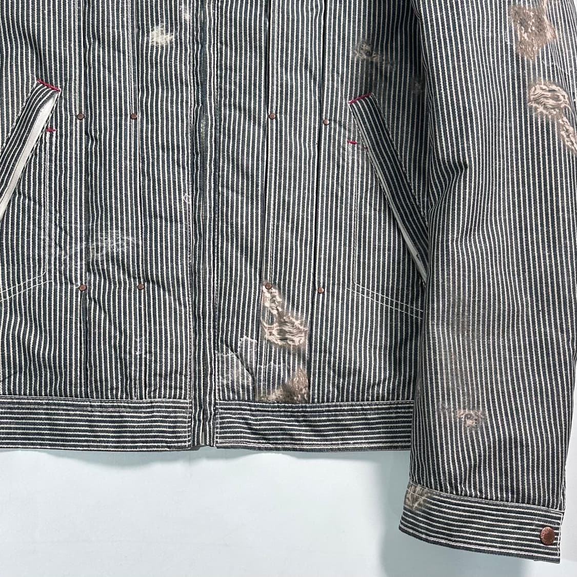 디젤 폴리쉘 데님 프린팅 하이넥 자켓  상품이미지3