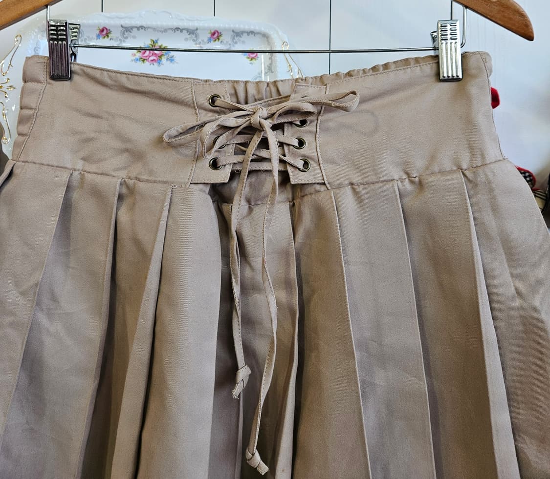 코르셋 레이스업 플리츠 스커트 상품이미지3