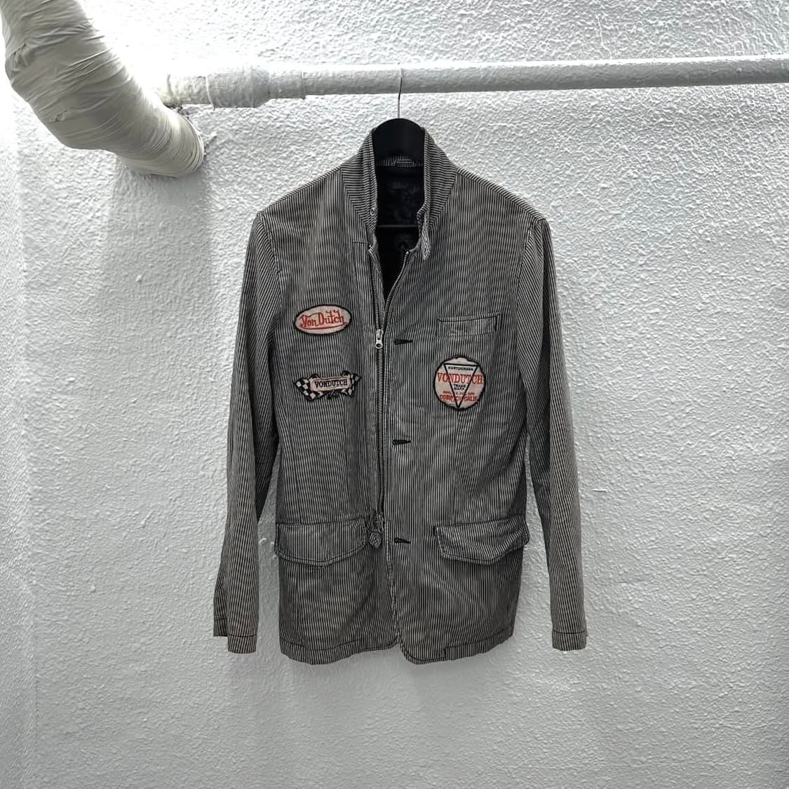 Von Dutch striped embroidery work jacket 상품이미지3