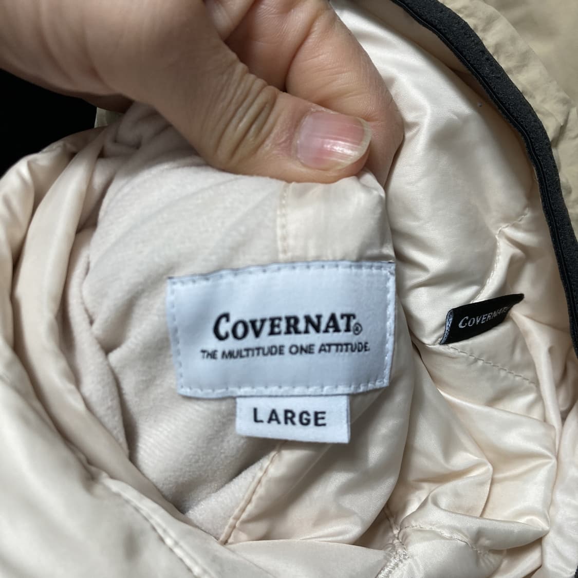 커버낫 22y 리버시블 라이트 다운자켓 공용 L  상품이미지6