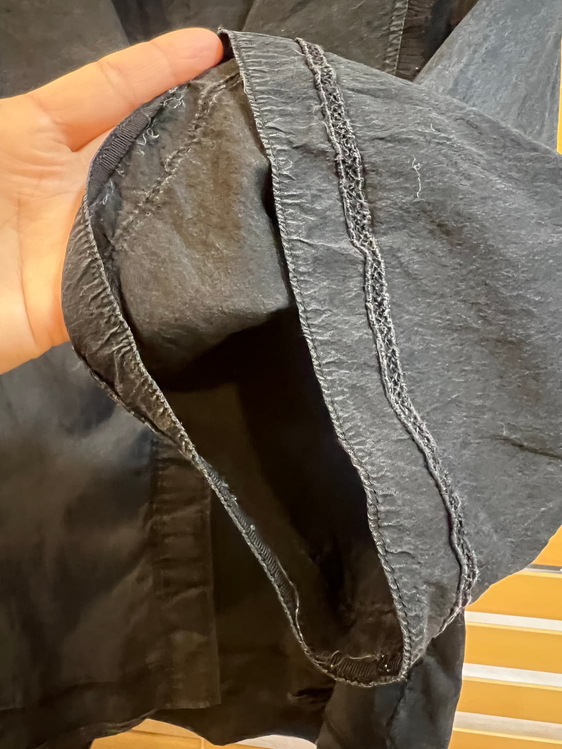 마인 여성 블랙 세일러카라 실크블라우스 셔츠자켓 상품이미지5