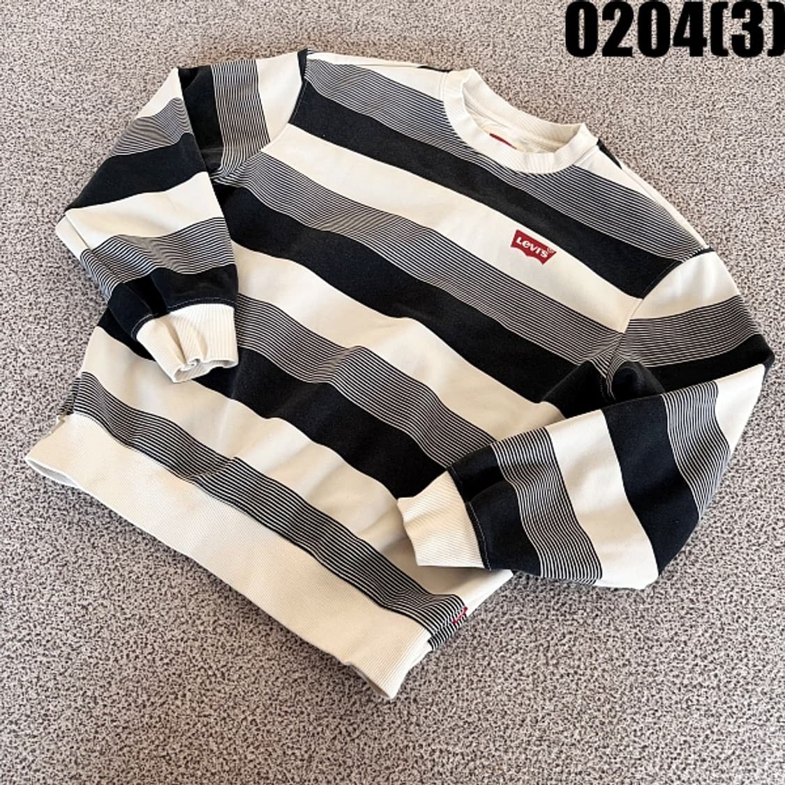 [M] 리바이스 키스 여성 스트라이프 단가라 맨투맨 0204(3) 상품이미지1