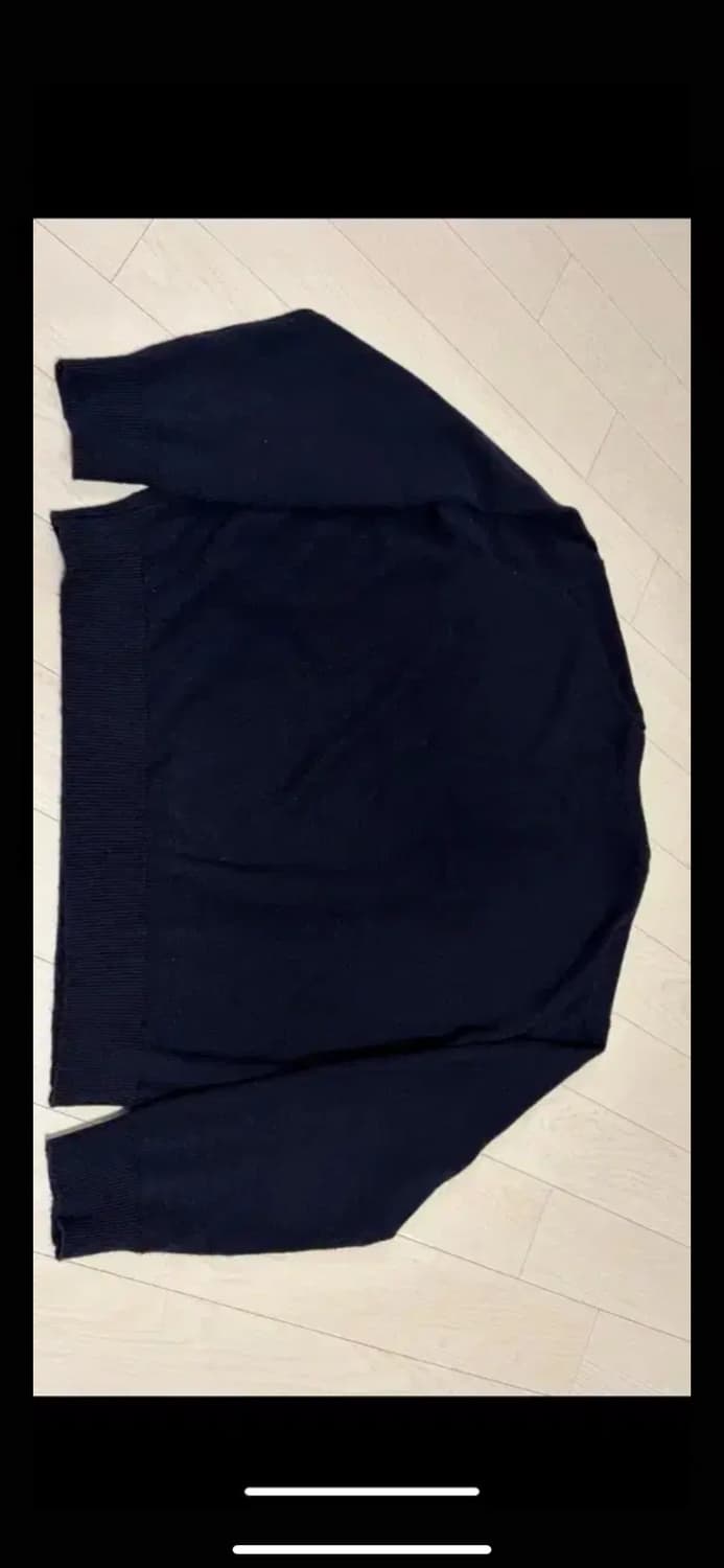 파세르 크롭 브이넥 니트 다크네이비 L 상품이미지3