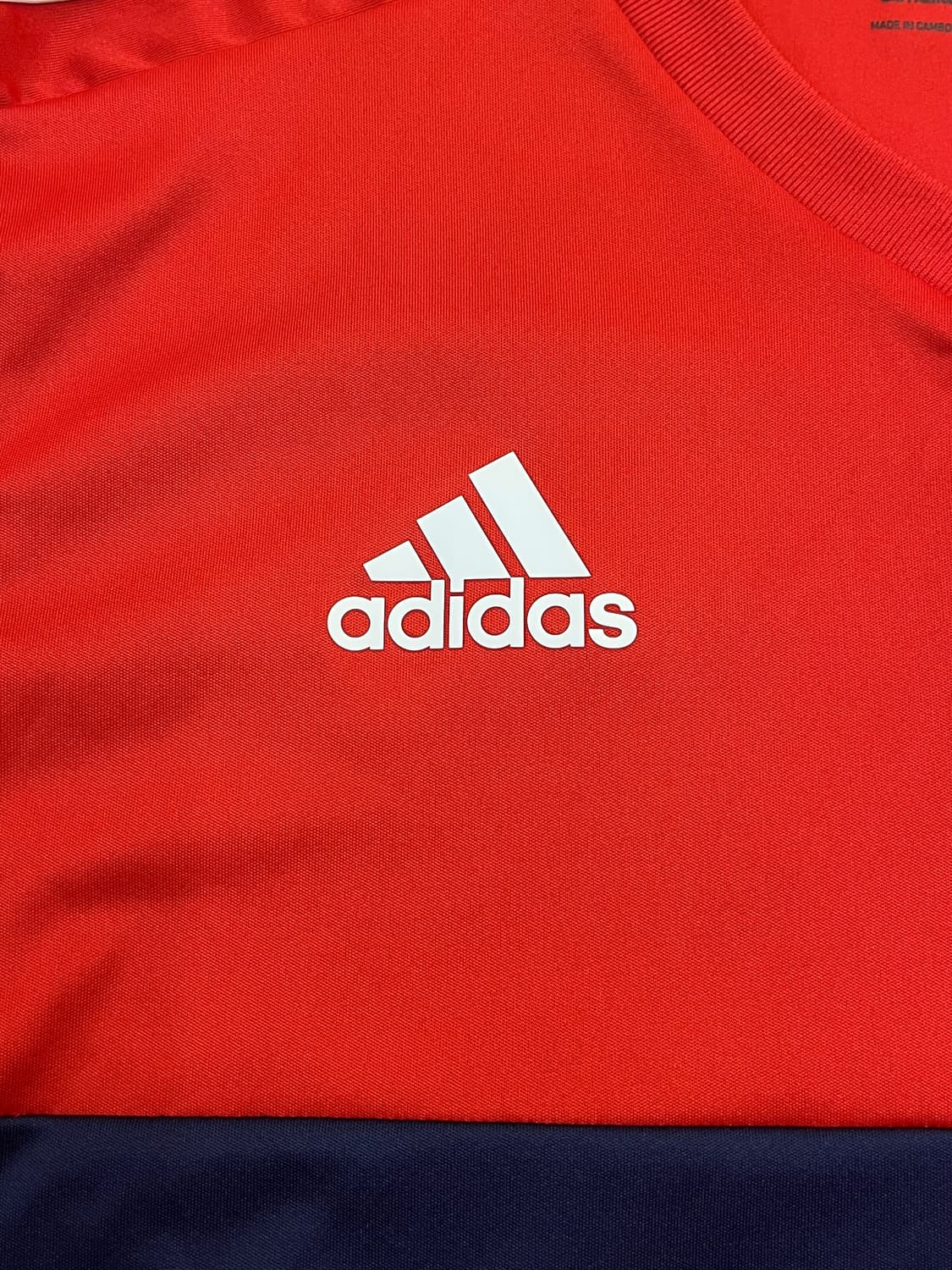 아디다스 브이넥 기능성 반팔티 레드 100 #csz3221 상품이미지5