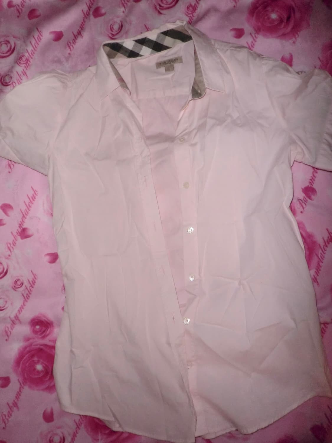 빈티지) 버버리 파리 셔츠 핑크 상품이미지2