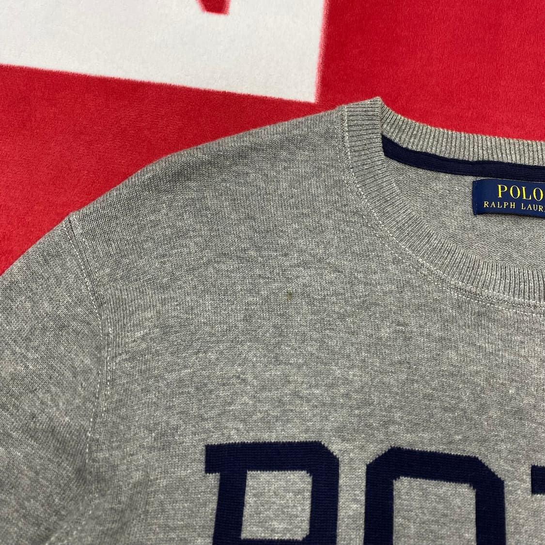 폴로 빅로고 니트 M실측 L  상품이미지4
