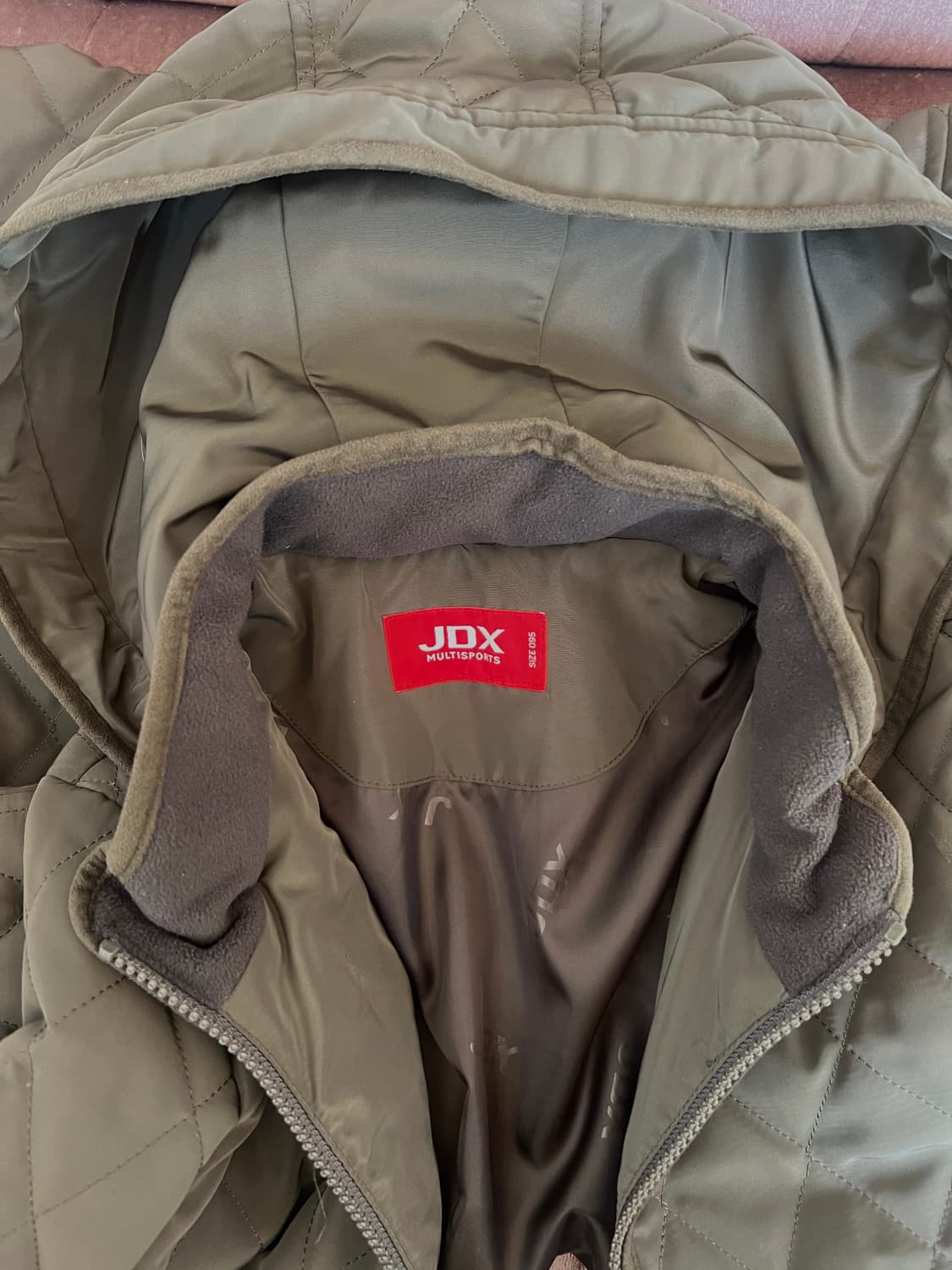 제이디엑스 JDX 여성 카키 누빔점퍼 후드집업점퍼 상품이미지5