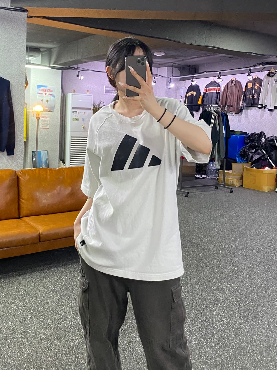 아디다스 빅로고 크루넥 반팔 티셔츠 B4898 상품이미지1