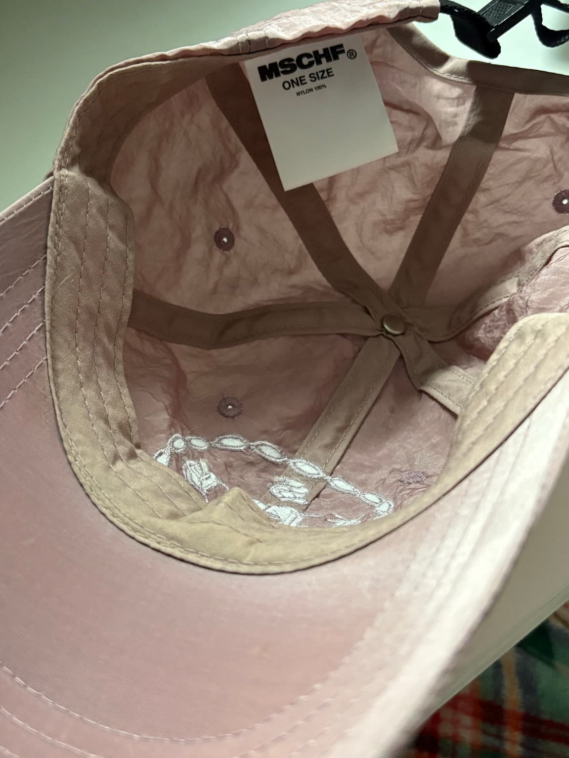 미스치프 워시드 나일론 볼캡 핑크 상품이미지4