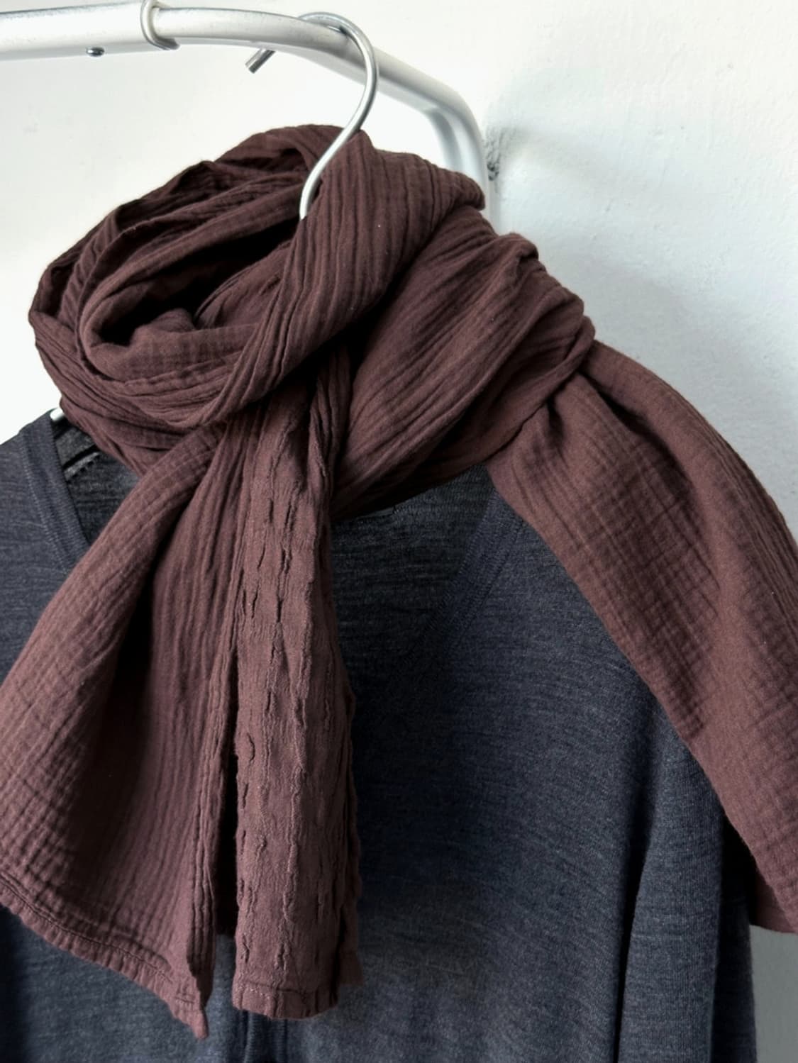 Light cotton panel woven scarf 상품이미지7