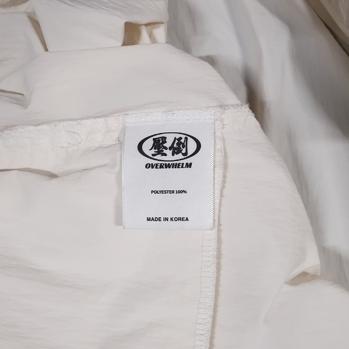 L) 압도 003 WAGEN 윈드브레이커 화이트 바람막이 자켓 희귀 상품이미지9