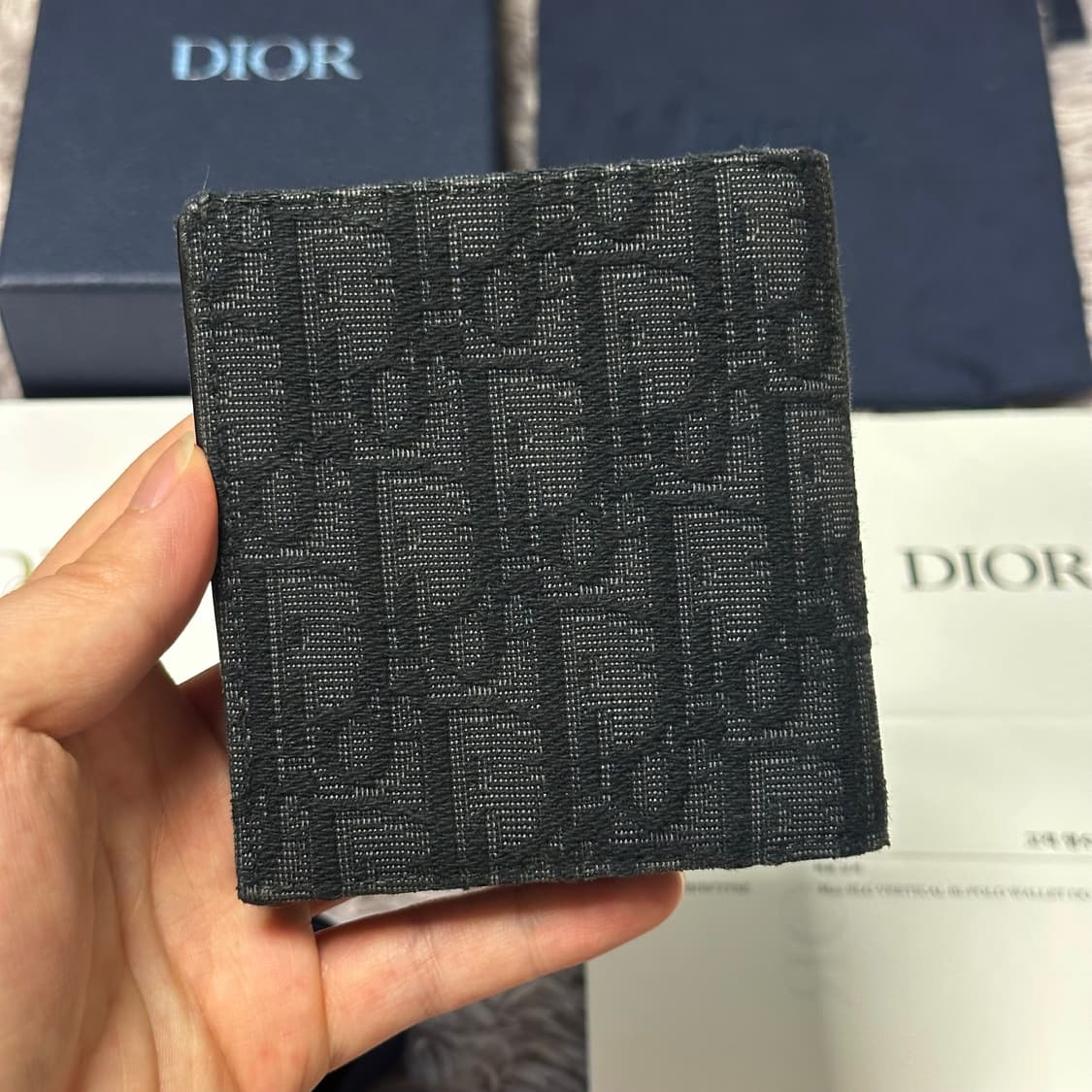 [풀구성] 디올 오블리크 반지갑 블랙 상품이미지2