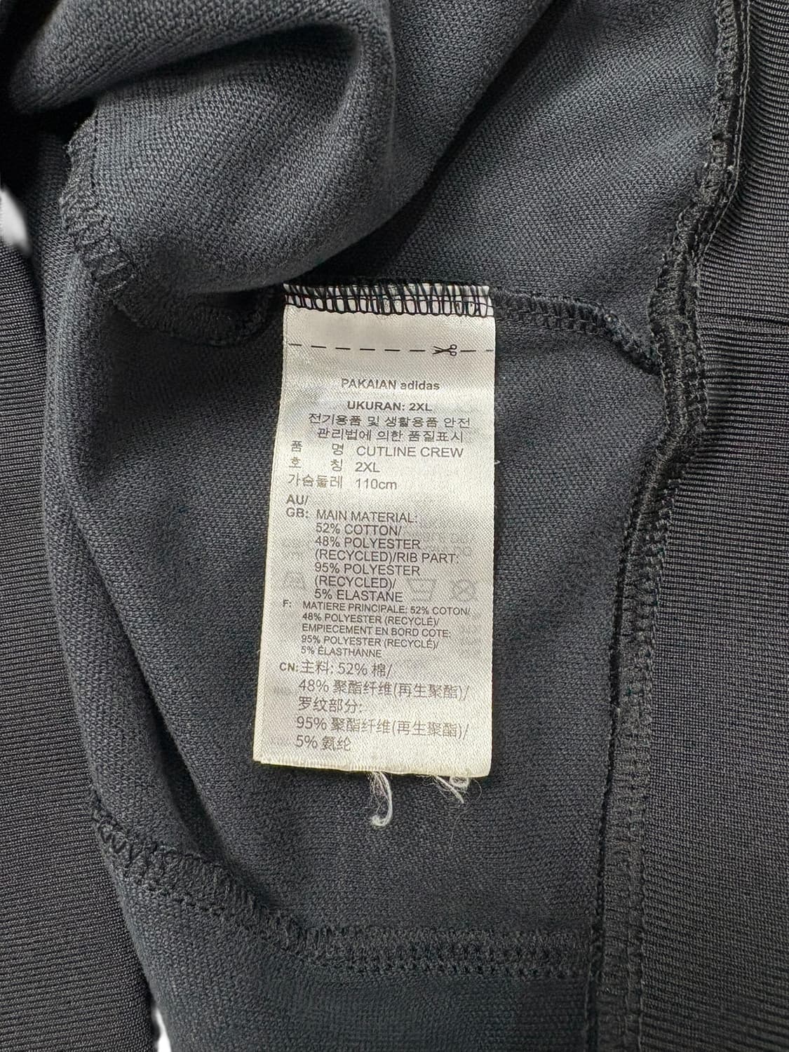 아디다스 라운드 맨투맨 블랙 상품이미지7