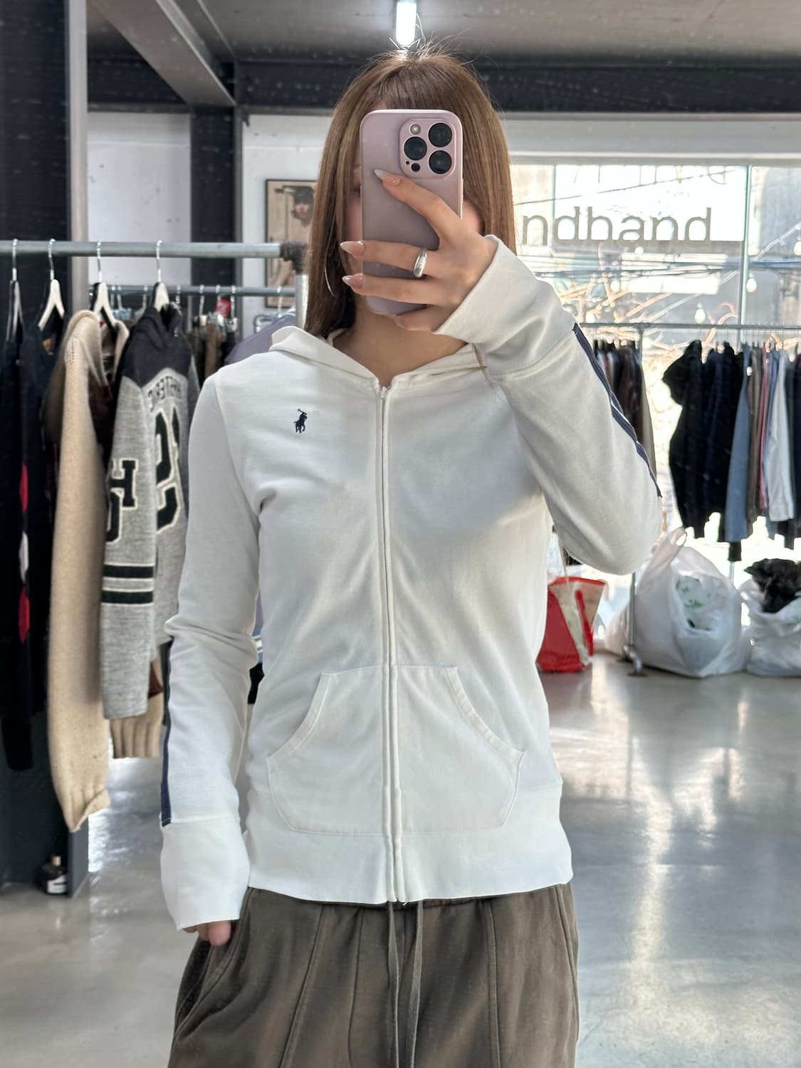 폴로랄프로렌 포니 넘버링 트랙 후드집업 상품이미지4