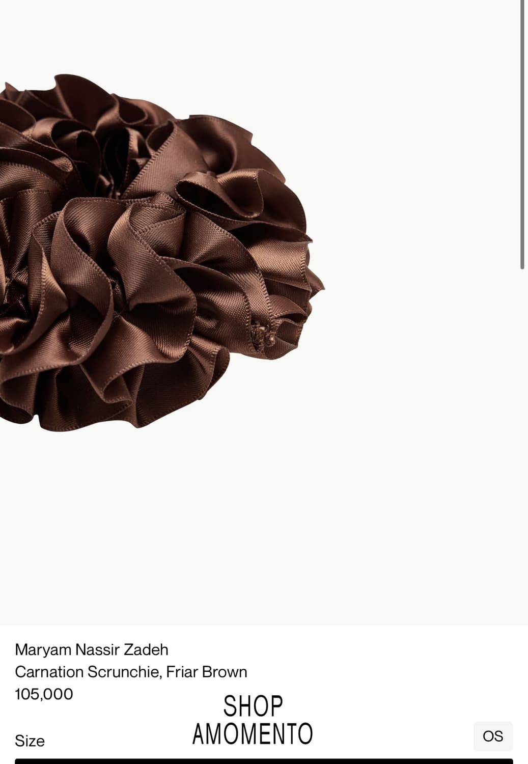 마리암 나시르 자데 카네이션 실크 스크런치 상품이미지2