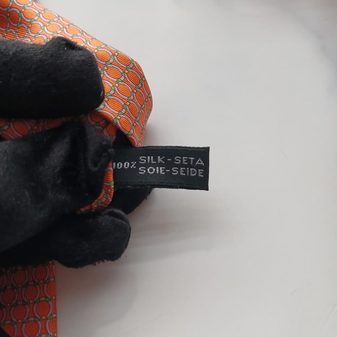 페라가모 실크 오렌지 간치니 넥타이 8.5cm A+등급 A18691
 상품이미지9