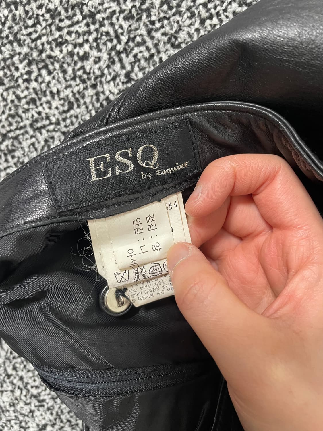 빈티지9. 에스콰이아 양가죽 레더 치마 미디 스커트 상품이미지4