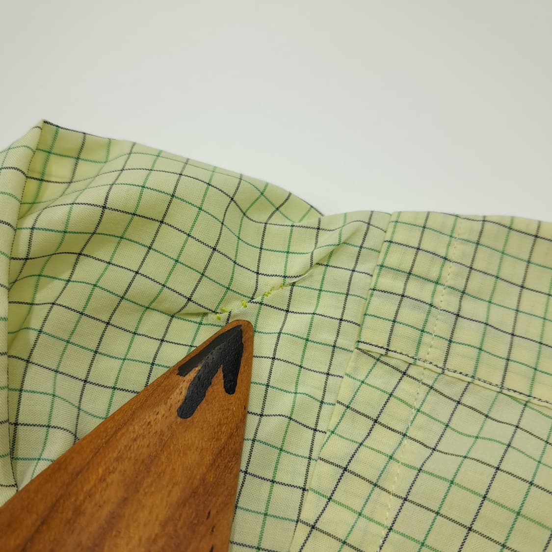 CL775 2XL 폴로 90s 마이크로체크 버튼다운 옐로우 셔츠 남방 상품이미지7