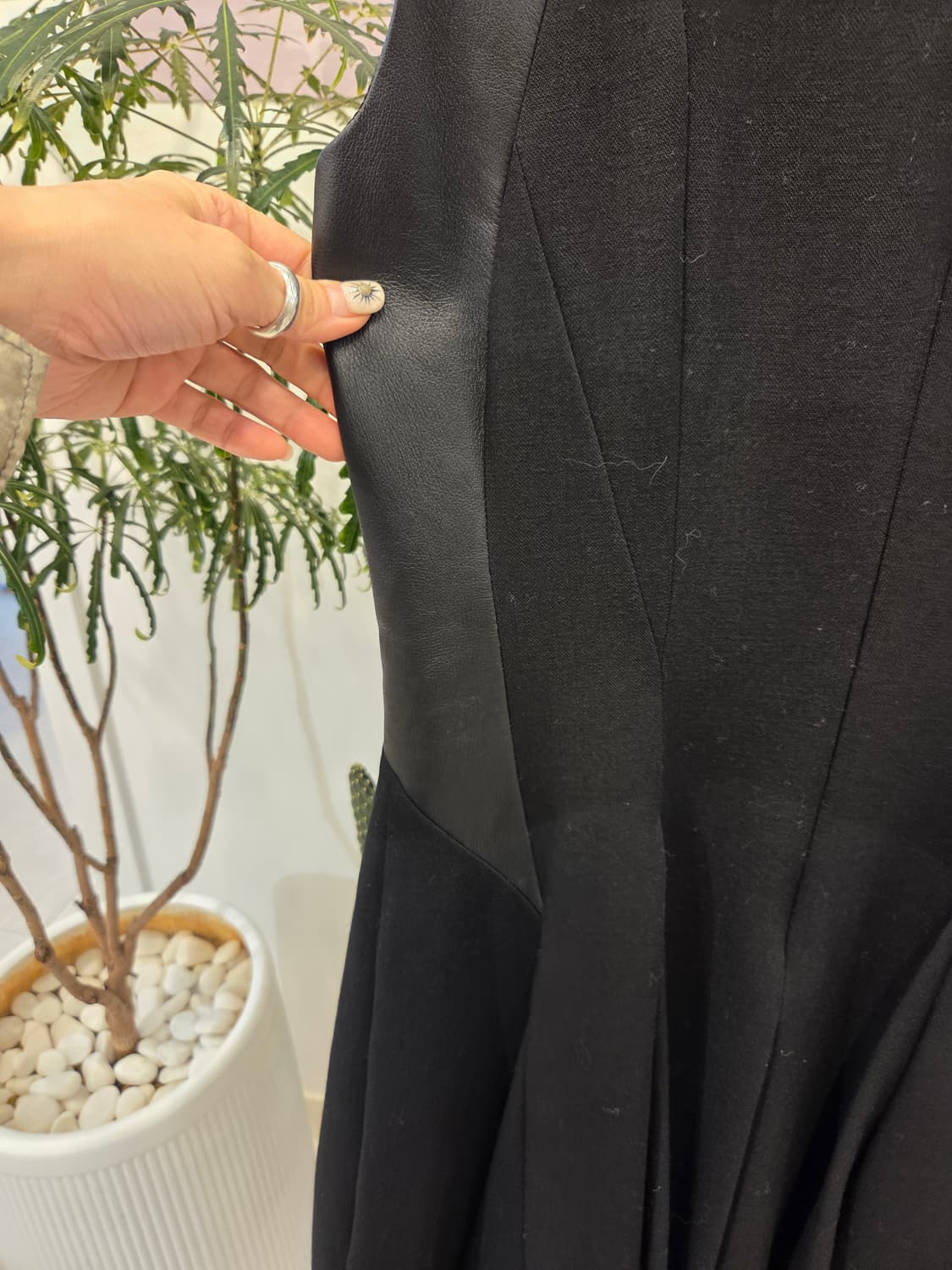 마인 양가죽 트리밍 울 원피스 상품이미지7