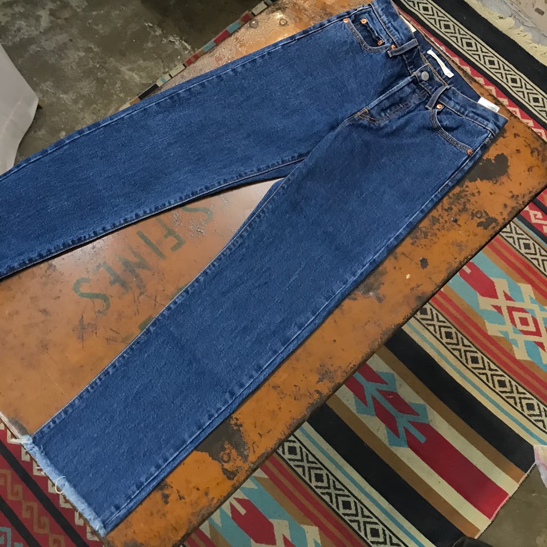 리바이스 502 중청 컷오프 데님 팬츠 허리 26 사이즈 상품이미지4