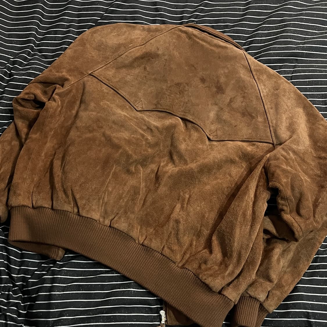 90s 폴로 스웨이드 헤링턴 자켓 L 브라운 상품이미지4