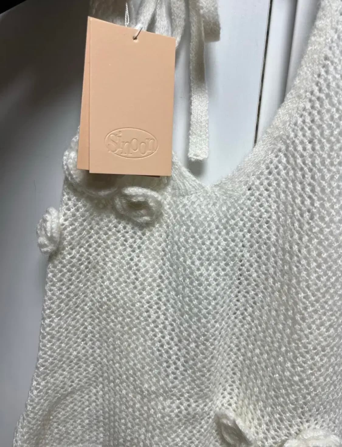 sinoon 시눈 플라워 홀터넥 니트 베스트 조끼 상품이미지3