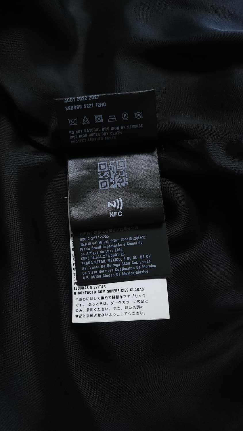 [L] 프라다 벨벳 블루종 자켓 블랙(SGB999) 상품이미지7