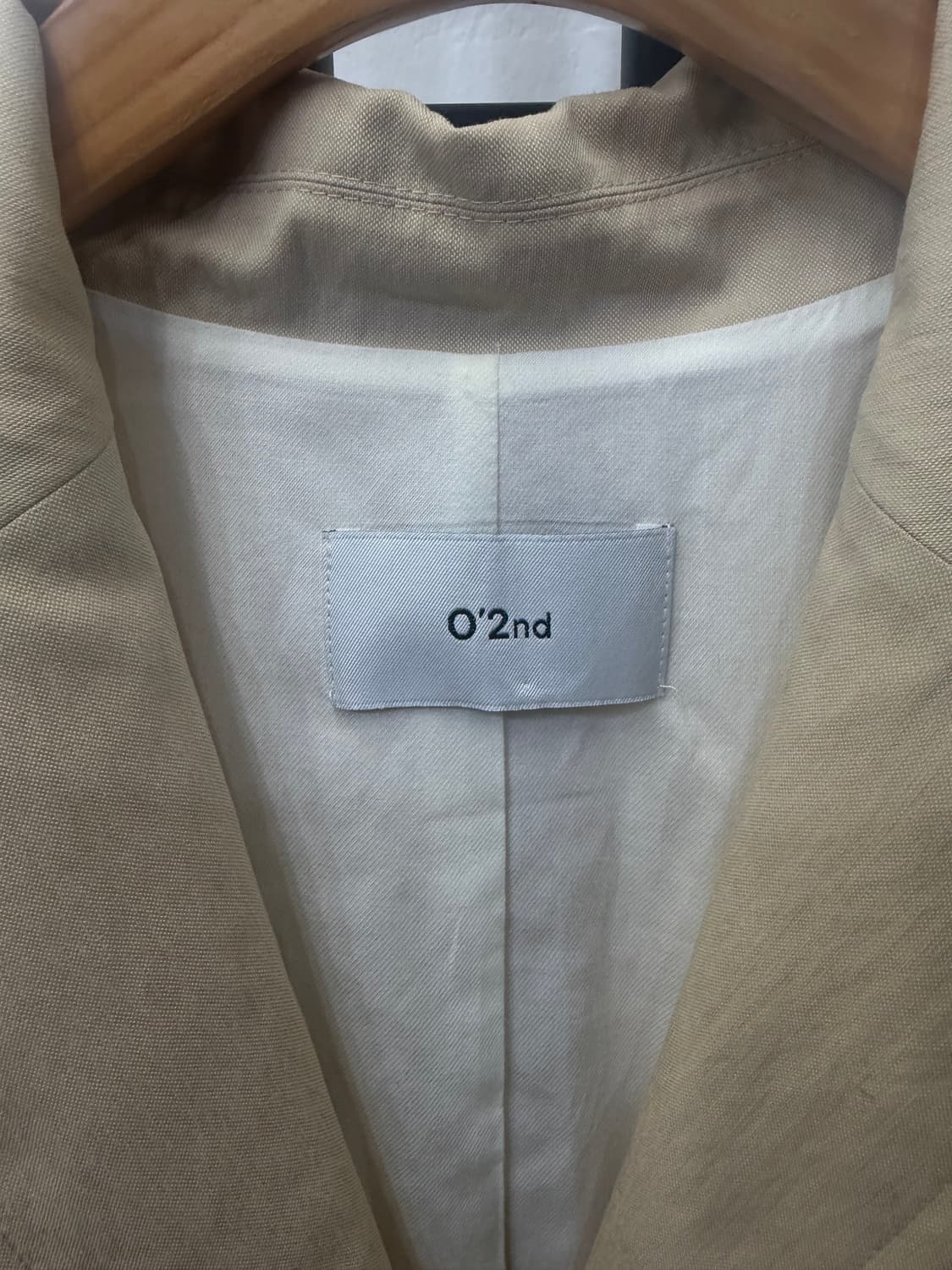 정품) O2ND 오즈세컨 한섬 22ss 레터링 베스트 자켓 76 상품이미지7