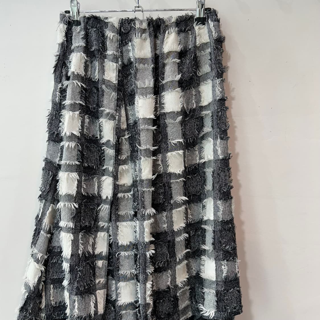 Antiqua 체크 프린지 언발 스커트 상품이미지4