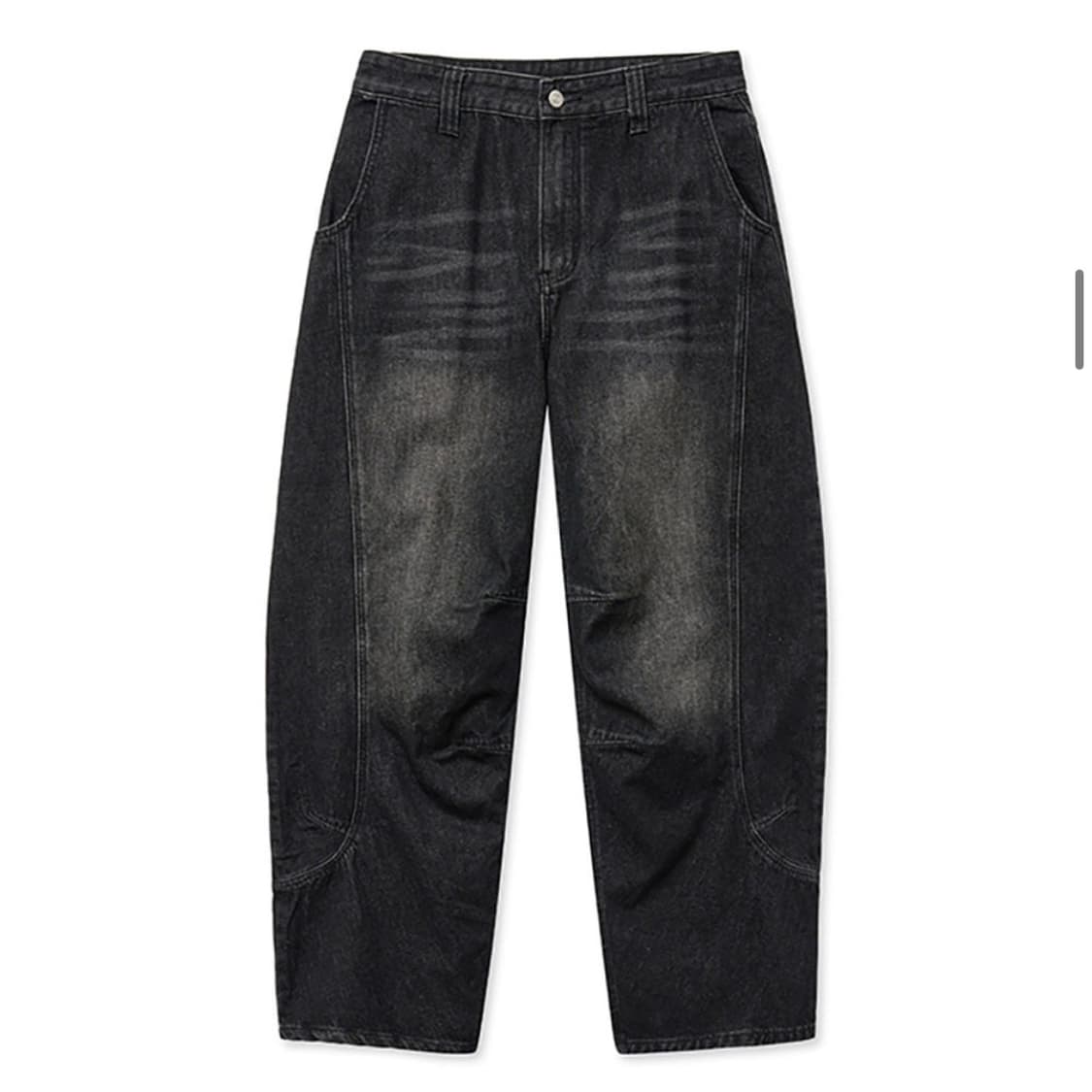 노운 curved denim pants (black) 상품이미지3