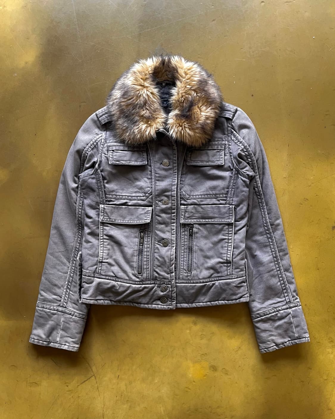 2000s American Eagle Fur Trimming Jacket 상품이미지3