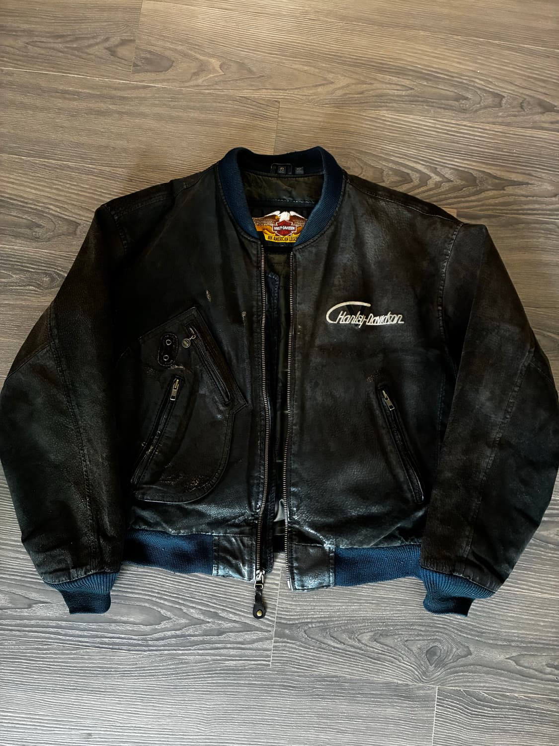 할리데이비슨 90s 스웨이드 가죽 라이더자켓 상품이미지1
