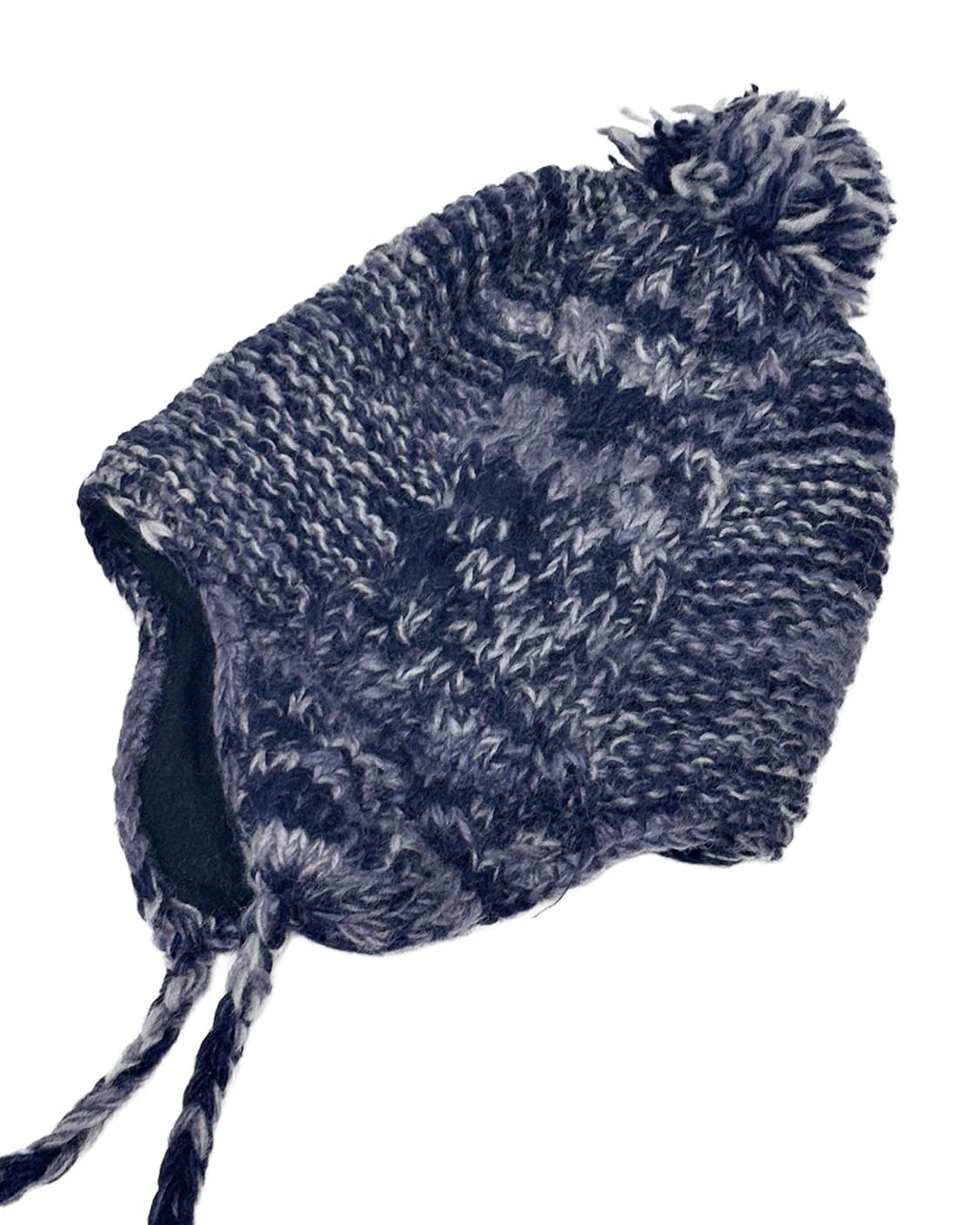 네팔 네이비 보카시 이어플랩 비니 상품이미지2